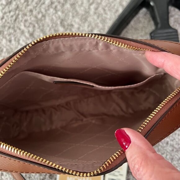 NWT $378 Michael Kors Jet Set Crossbody Bag Brown Adjustable Strap Women NEW - Picture 9 of 9